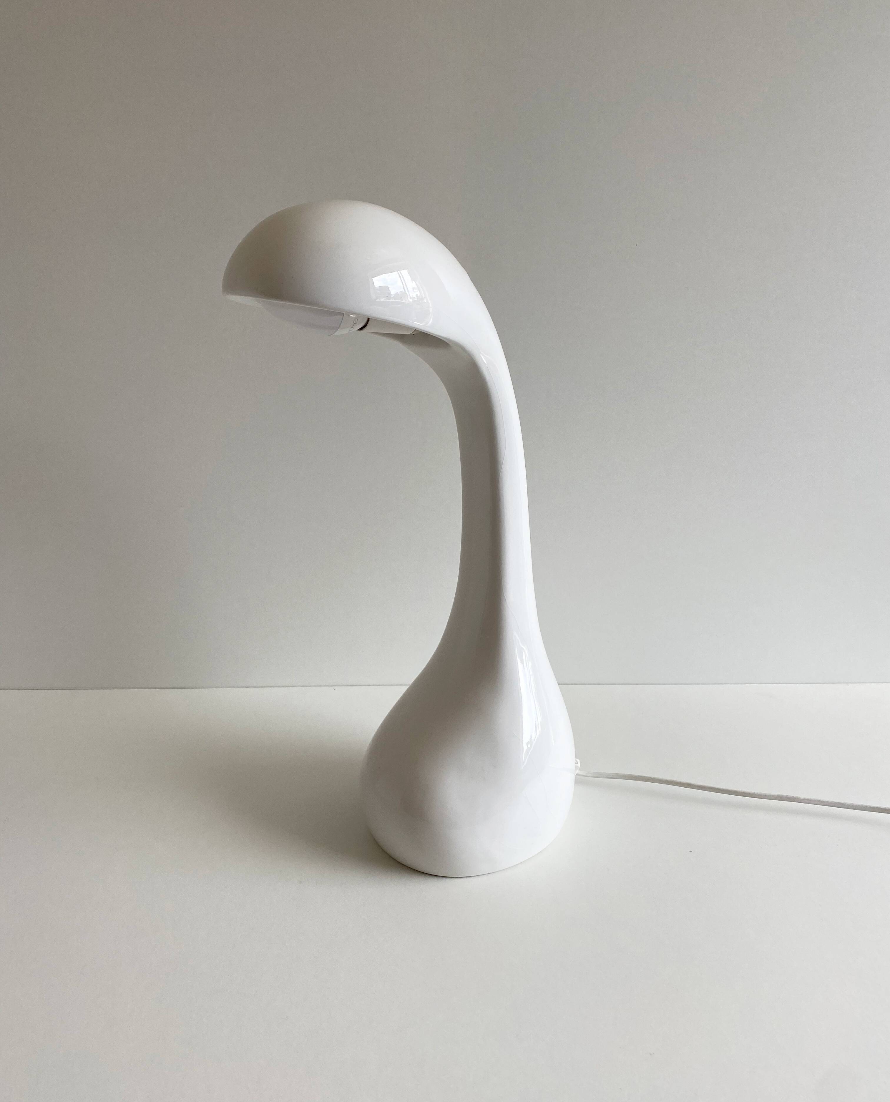 Space age spanish pottery table lamp, c.1960