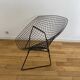 HARRY BERTOIA armchair for KNOLL "Diamond" in black metal. Old edition. Condition of use.