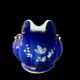 large old centerpiece, ARPO porcelain made in Romania, midnight blue and gold