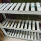 Old Turquoise storage shelf 108x31x108cm shabby chic India