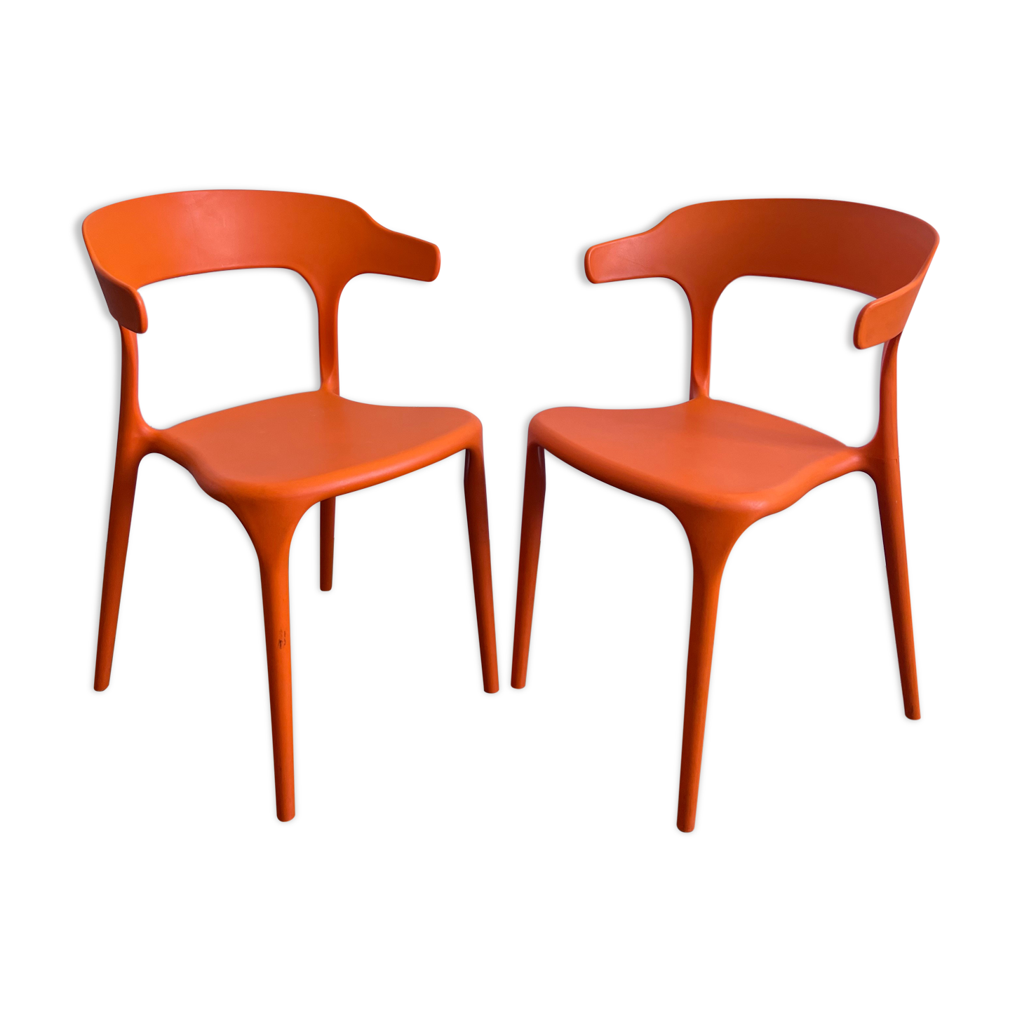 Chaises design orange