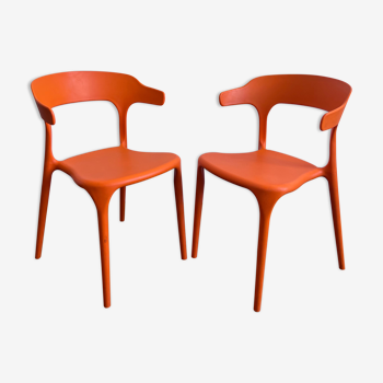Chaises design orange