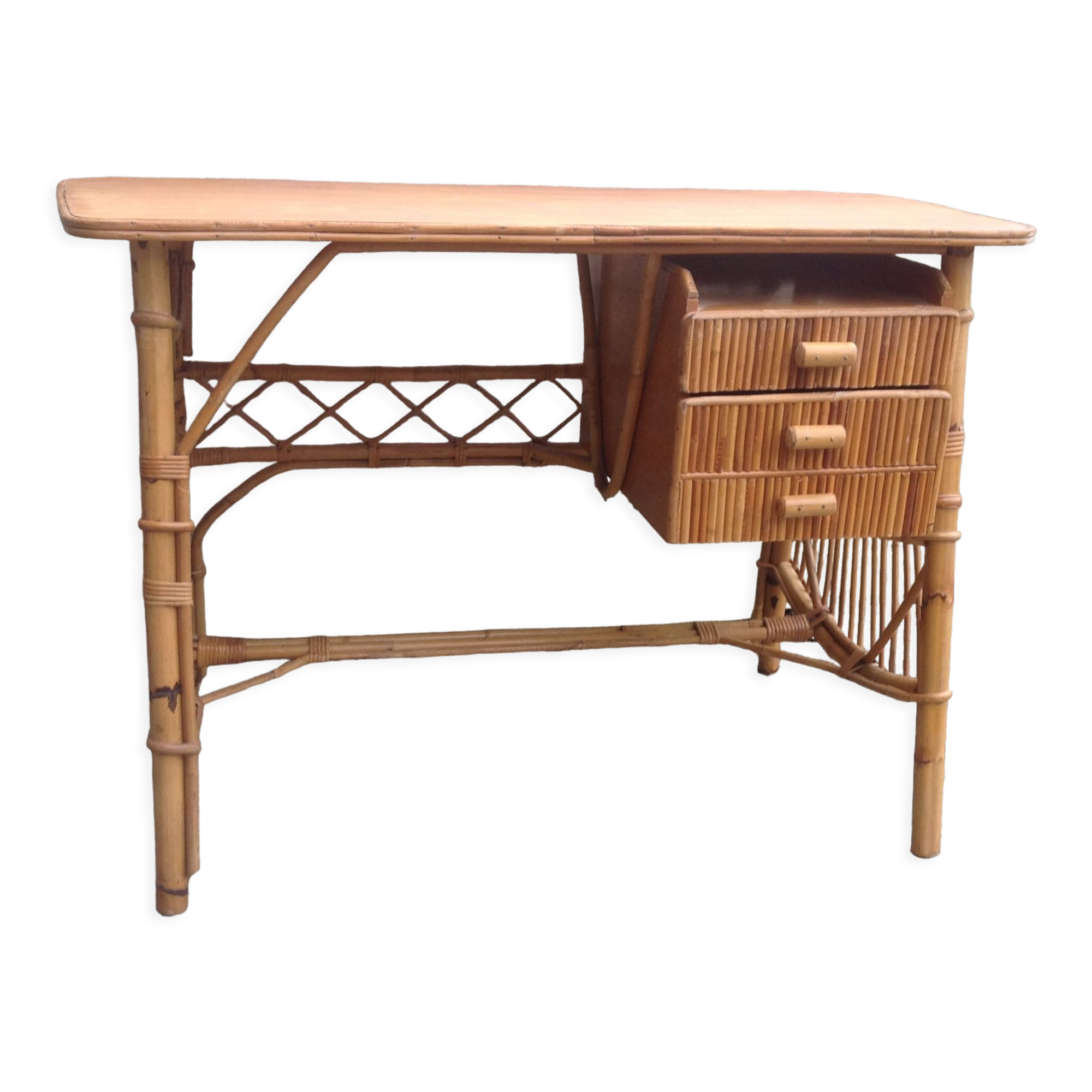 Vintage rattan desk