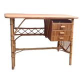 Bureau en rotin vintage