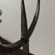 Large Brutalist Wrought Metal Candlestick - Early 20th Century