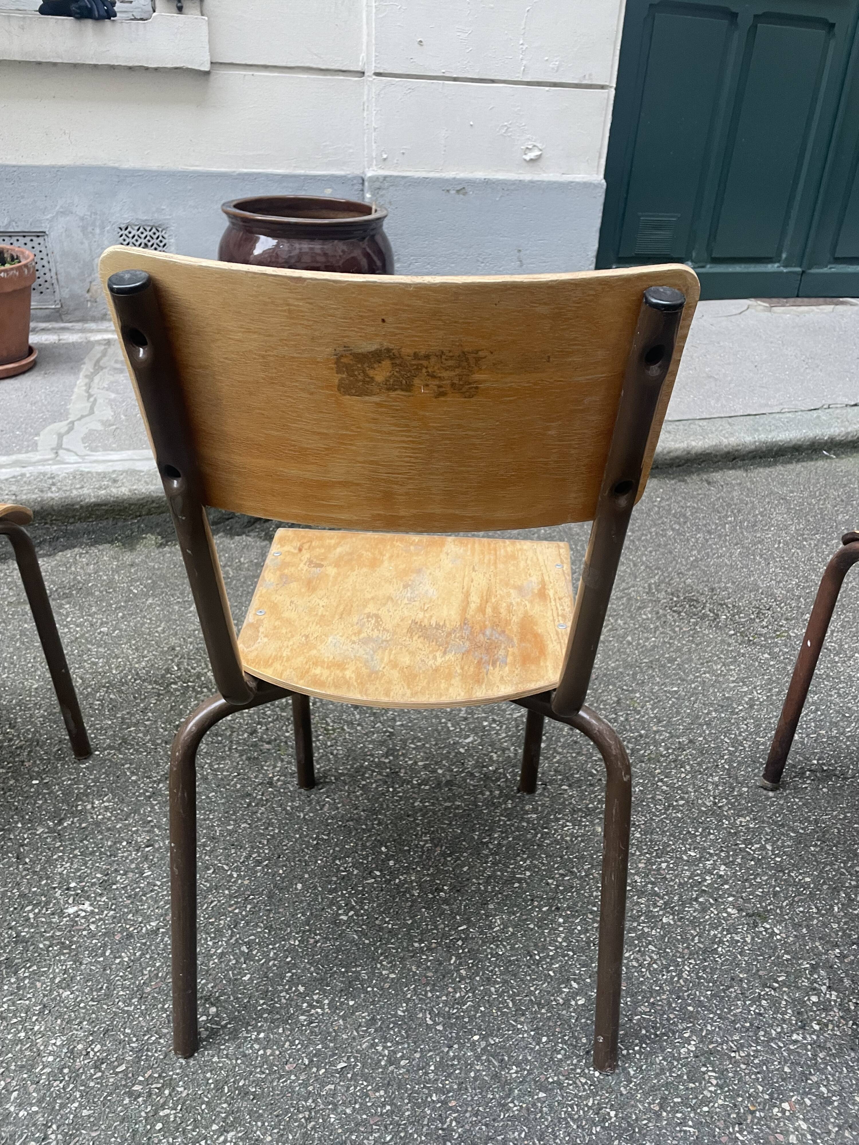 Set of 4 Mullca chairs - School chairs