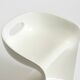 White stool by Winfried Staeb from the 1970s for the Form + Life Collection