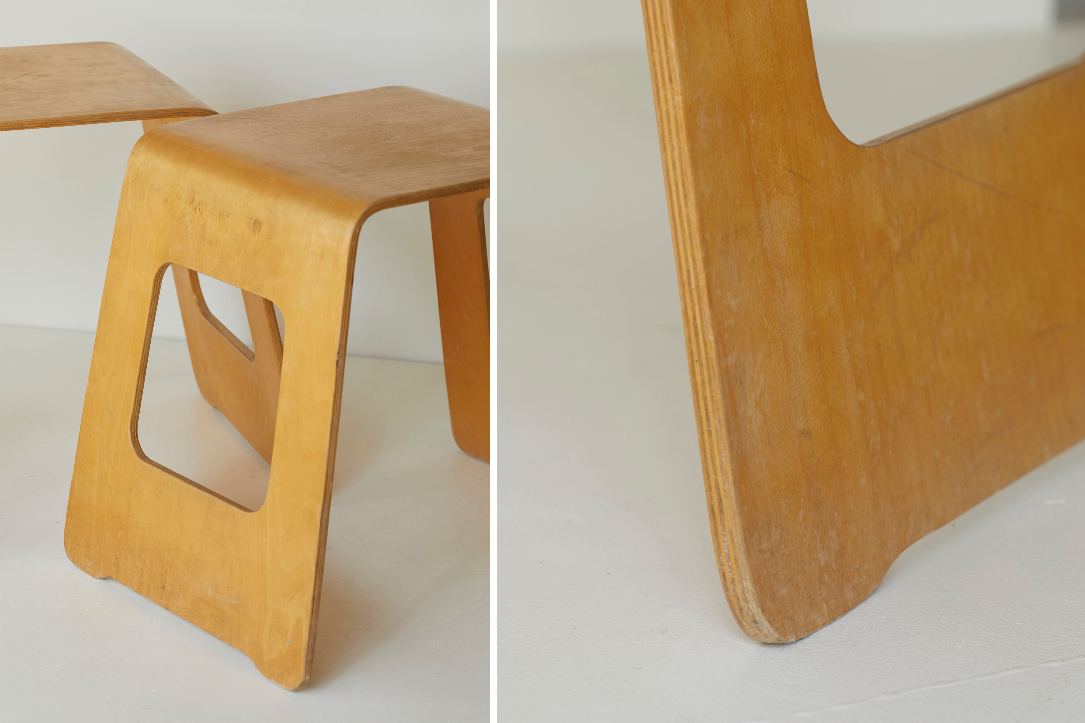 Pair of Benjamin stools tables by Lisa Norinder IKEA vintage 90s