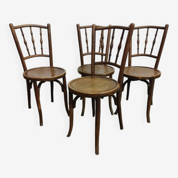 Set de 4 chaises bistrot début XXème