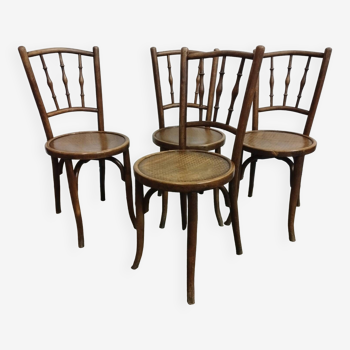 Set of 4 bistro chairs early 20th century