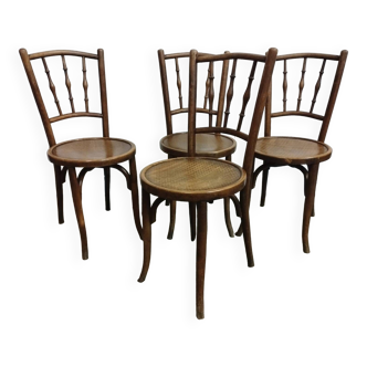 Set de 4 chaises bistrot début XXème