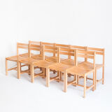 Chaise en hêtre massif conçues par André Sornay - France, années 1960