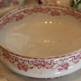Ironstone salad bowl Moulin des loups, Athens model, red