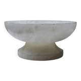 Vintage alabaster white bowl or catchall, Italy 1960s-70s.