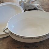 Sarreguemines iron earth tureen