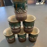Set of 6 Strehla Keramik cups
