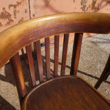 Set of 4 bistro chairs in curved wood Thonet