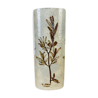 Herbarium vase by Raymonde Leduc in Vallauris 25 cm