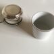 Set of 4 coffee cups silver metal coves Italian design, 70s