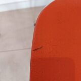 4 orange petal chairs, vintage