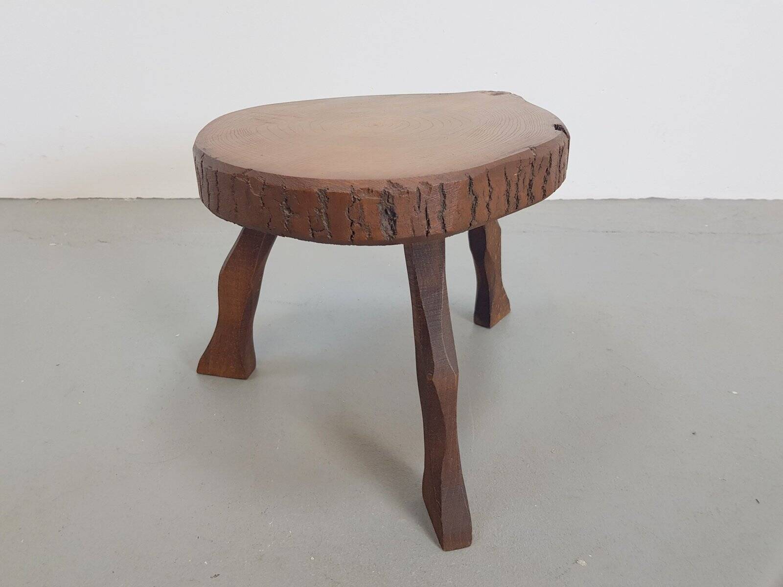 Mid-Century Modern Brutalist Tree Trunk Side Table, 1960s
