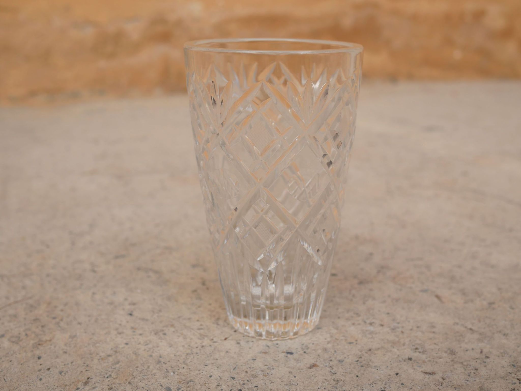 Vintage vase in cut crystal