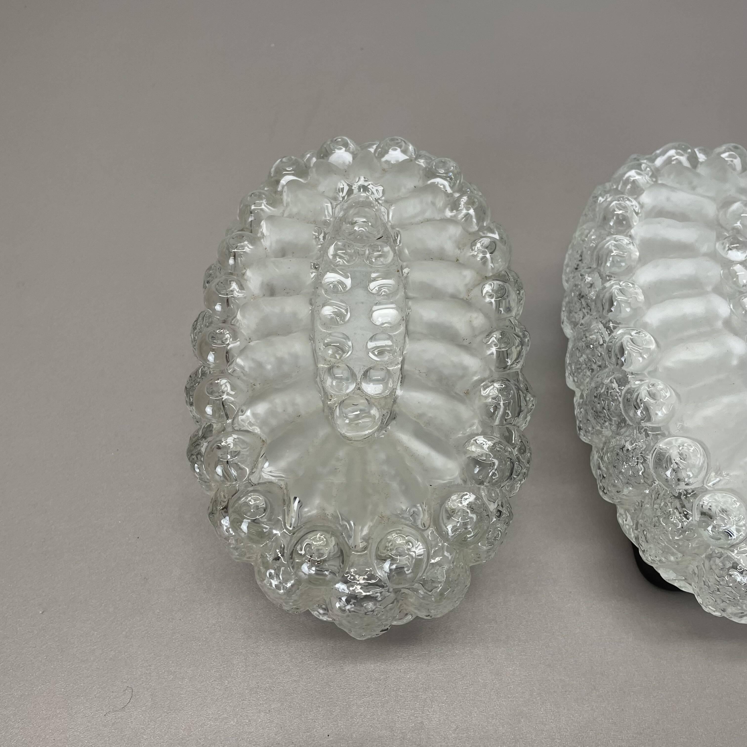 Set of Two 'BUBBLE' Glass Wall Lights in the Tynell Style, Germany, 1970s