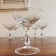 6 glasses of vintage crystal champagne
