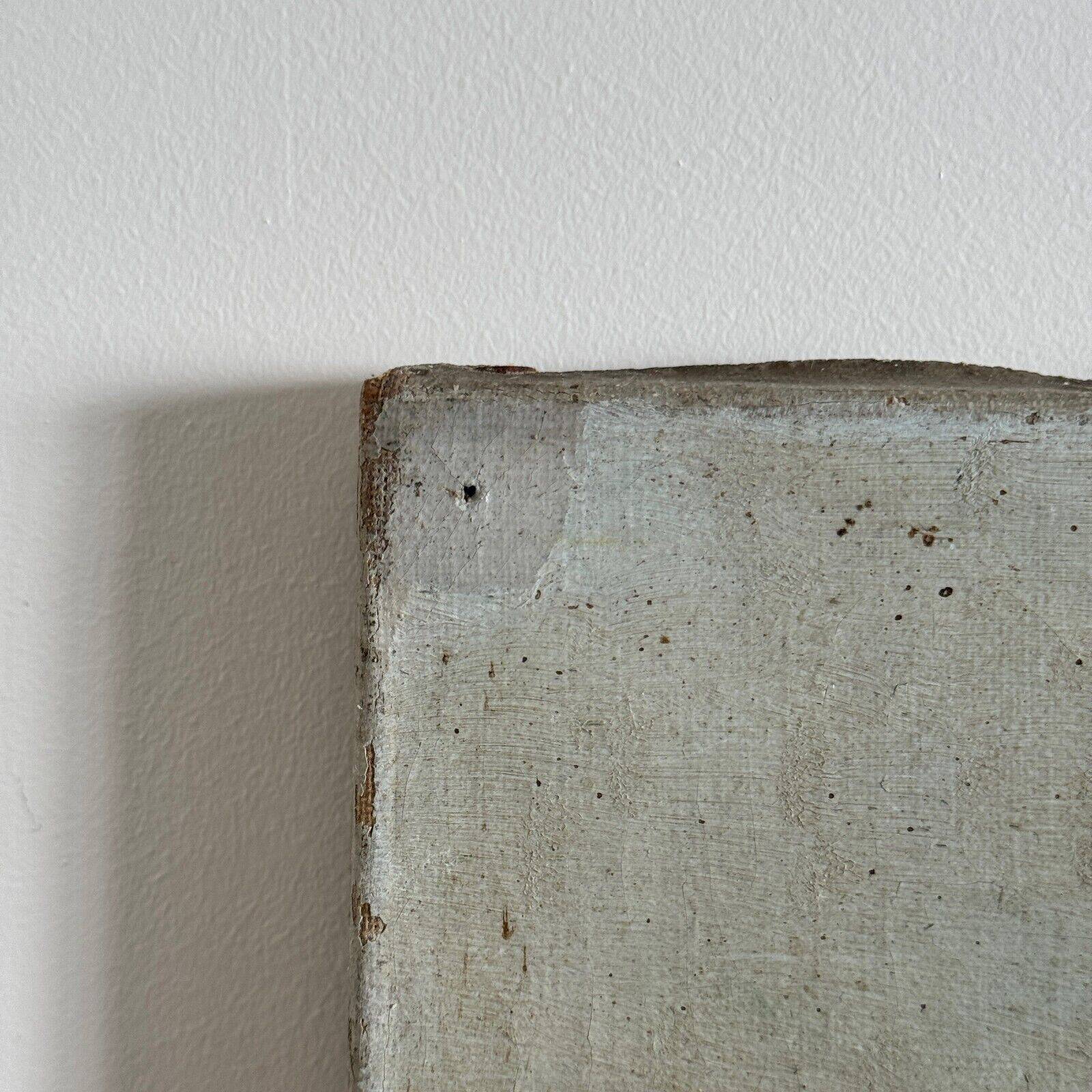 Oil on canvas depicting a river with a bridge, early 20th century