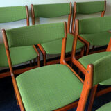 Set of 6 Danish teak dining chairs by Erik Buch, 1960