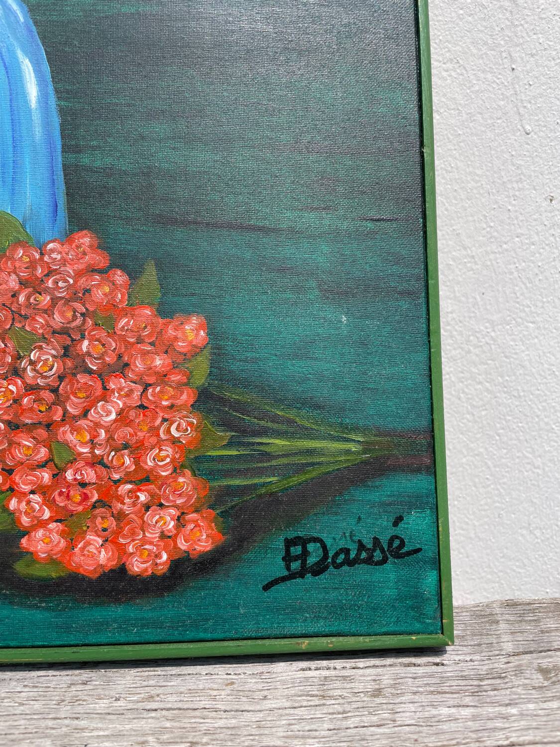 Still life with clogs and fruit / oil on canvas