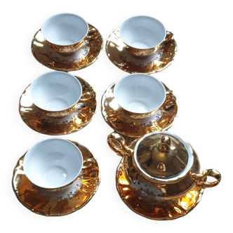 Set of 5 cups with bowls genuine wunsiedel Bavaria porcelain