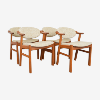 Lot de 4 chaises, années 1960