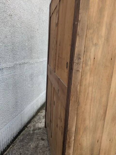 Natural wood wardrobe