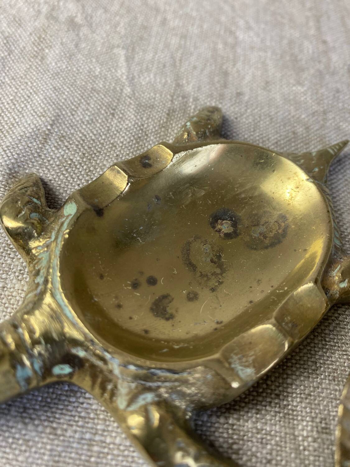 Brass Turtle Ashtray