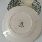 Duo of Gien plates, Floréal decor