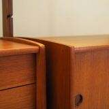 Teak system bookcase, Norwegian design, 1960s, production: Blindheim Mobelf