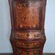 Secrétaire ancien plateau marbre, meuble bureau fin 19e siecle