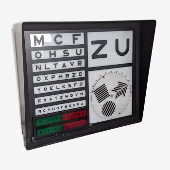 Measurement scale of visual acuity Monoyer old lamp