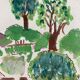 Framed landscape painting