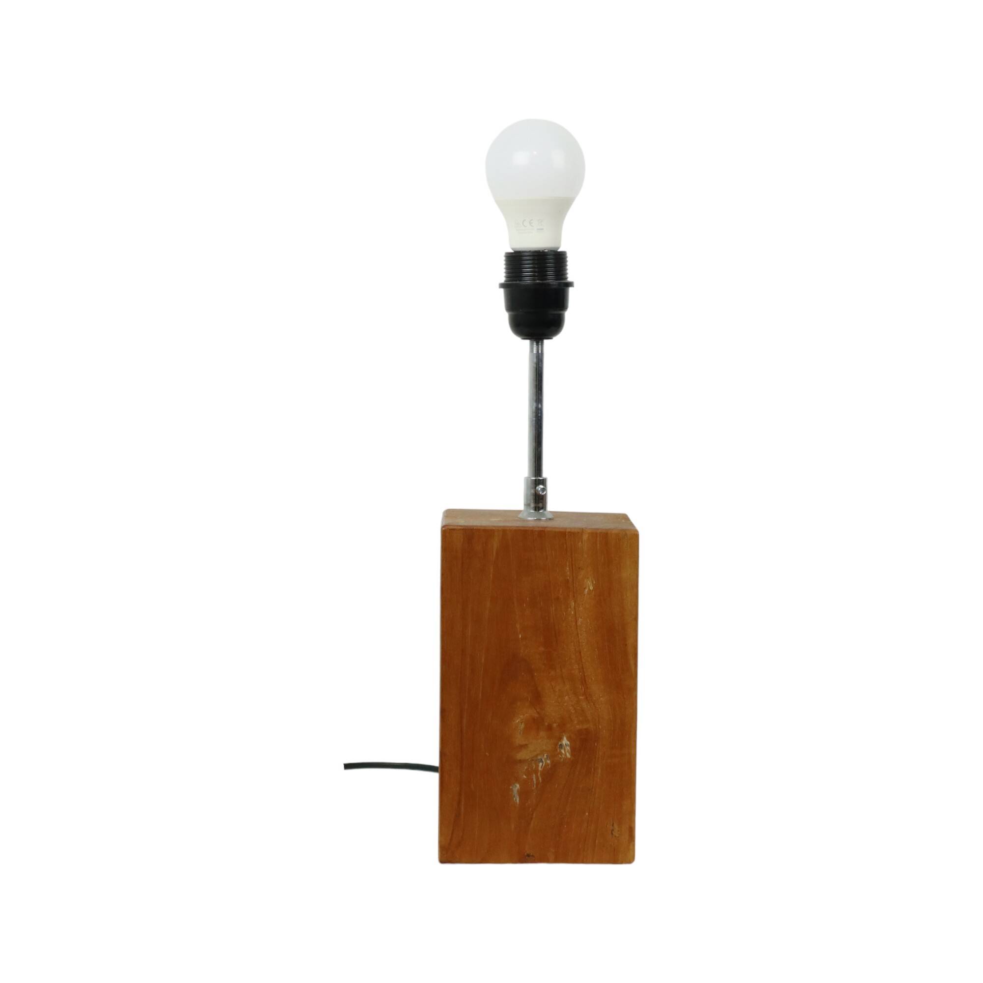Rural Lamp Solid Wood Adjustable Table Lamp