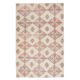 1970s Turkish Oushak Handmade Wool Cotton Beige Area Rug 134x211