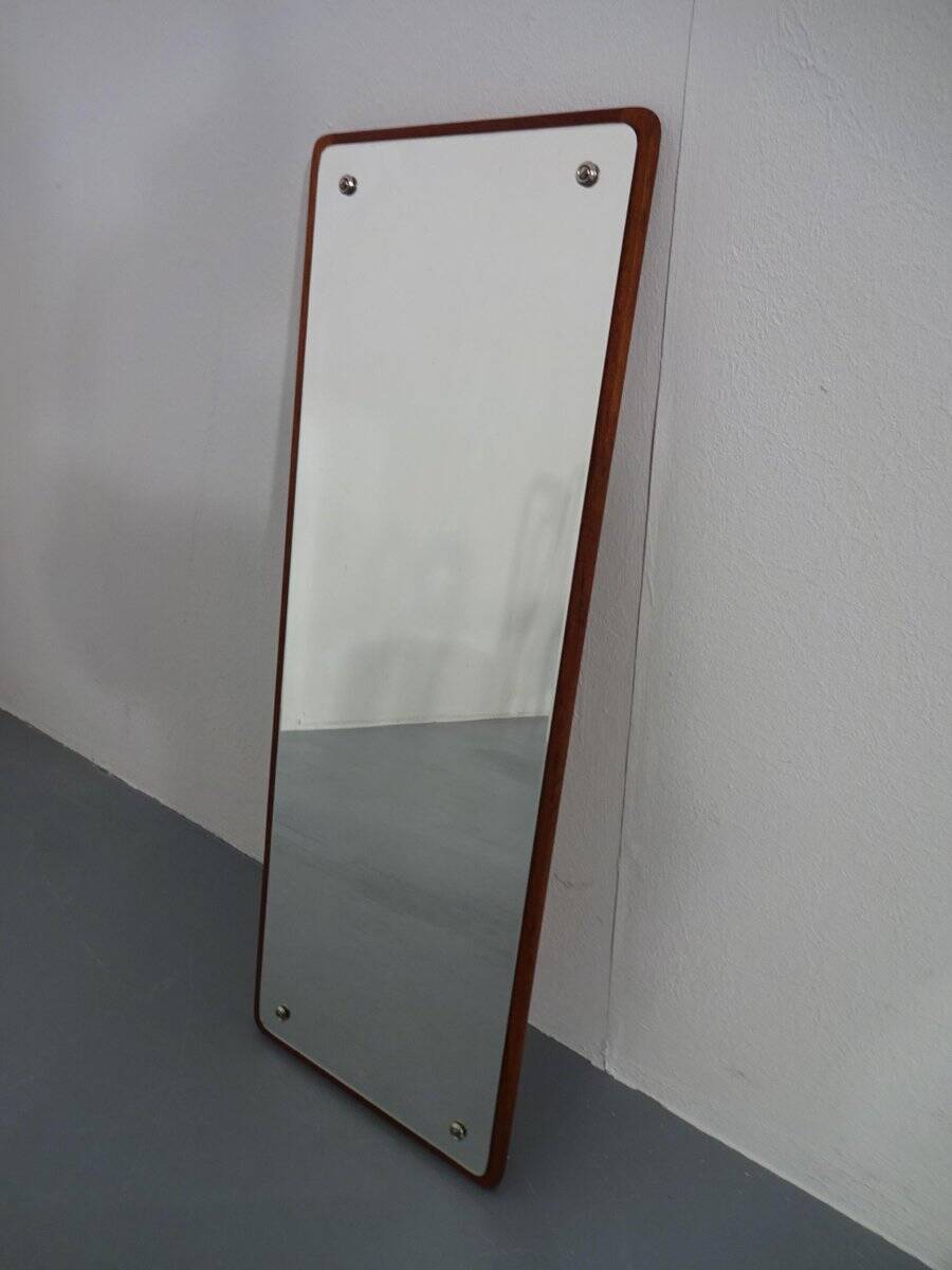 Small Danish Teak Mirror from Jansen Spejle, 1960s