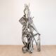 Albert Féraud, sculpture abstraite, 1976, acier inoxydable
