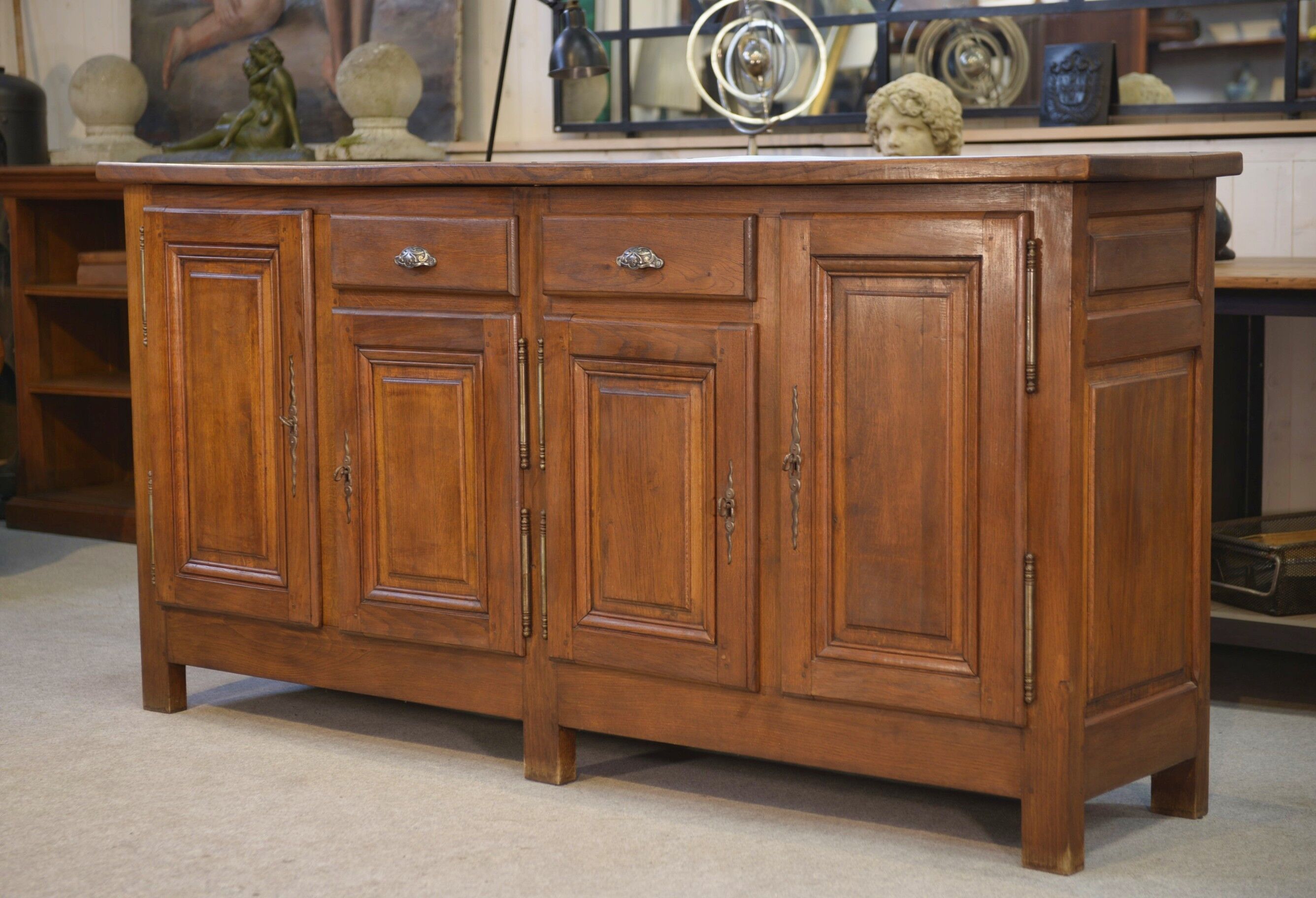 Rustic oak sideboard from the 1950s.