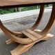 Art Deco extendable dining table, renovated in solid walnut with a central leg, 193.