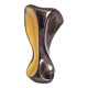 Art Deco vase in two-tone glazed ceramic (black/yellow), signed and numbered