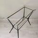 Antique side table in metal and glass