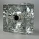 60s 70s Wall Lamp Ice Glass Cube Wall Sconce by Müller & Zimmer Germany