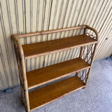 Vintage wall rattan shelf